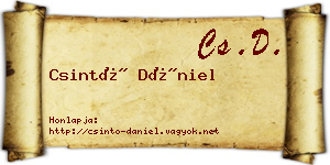 Csintó Dániel névjegykártya